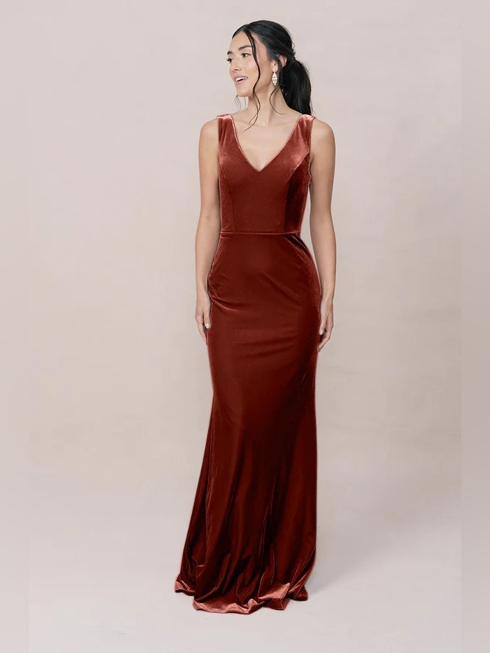 Revelry Dakota Velvet Maxi Bridesmaid Dress Size 20